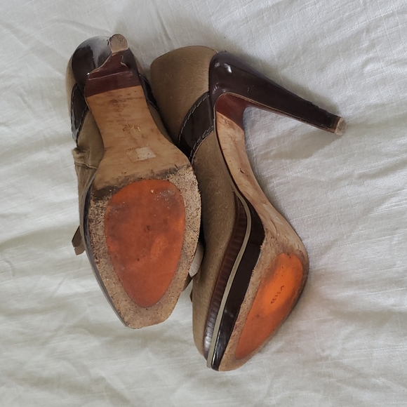 Cole Haan fur Oxford heeled bootie - Picture 5 of 6